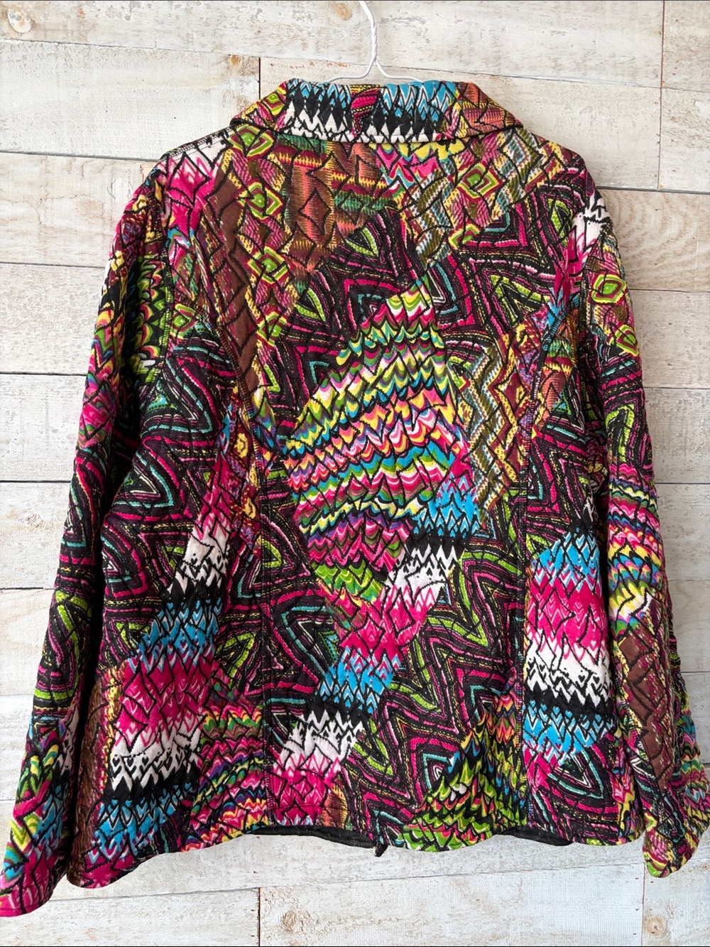 Vibrant patchwork swing jacket - Picture 3 of 6